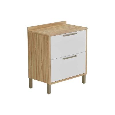 Gabinete De Cozinha Modulado Balcão Syrah 1 Porta E 1 Gaveta Com Tampo 80cm Amendoa-branco - Ronipa