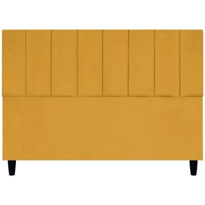 Cabeceira Para Cama Queen 160 Cm Elen Suede Mostarda Suede