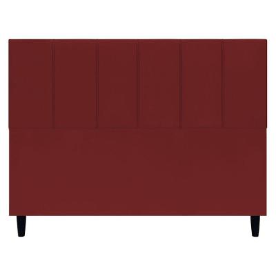 Cabeceira Estofada Para Cama Box Queen 160 Cm Classic Suede Vermelho Suede