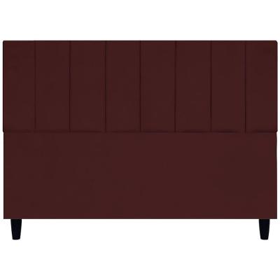 Cabeceira Para Cama Queen 160 Cm Elen Suede Bordô Suede