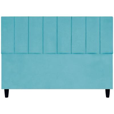 Cabeceira Para Cama Queen 160 Cm Elen Suede Azul-turquesa Suede