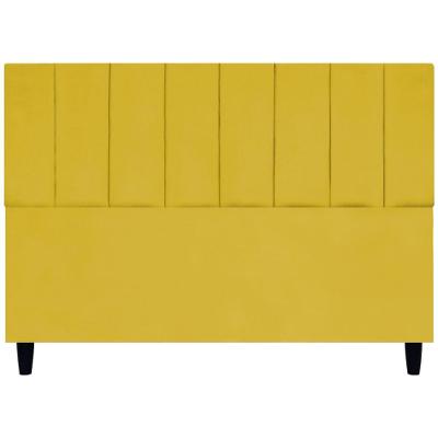 Cabeceira Para Cama Queen 160 Cm Elen Suede Amarelo Suede