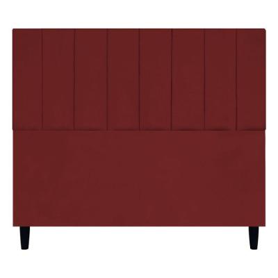 Cabeceira Para Cama De Casal 140 Cm Elen Suede Vermelho Suede