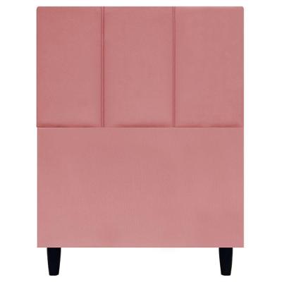 Cabeceira Estofada Para Cama Box Solteiro 90 Cm Classic Suede Rosê Suede