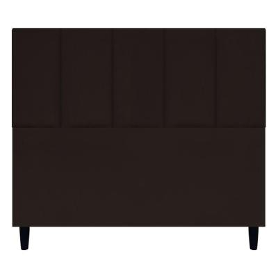 Cabeceira Estofada Para Cama Box Casal 140 Cm Classic Suede Marrom Suede