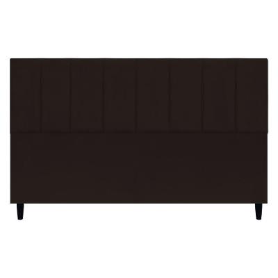 Cabeceira Para Cama Box King Size 195 Cm Classic Suede Marrom Suede