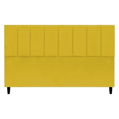 Cabeceira Para Cama Box King Size 195 Cm Classic Suede Amarelo Suede