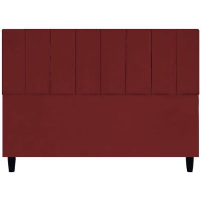 Cabeceira Para Cama Queen 160 Cm Elen Suede Vermelho Suede