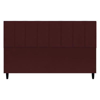 Cabeceira Para Cama Box King Size 195 Cm Classic Suede Bordô Suede
