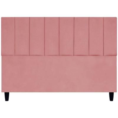 Cabeceira Para Cama Queen 160 Cm Elen Suede Rosê Suede