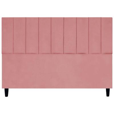 Cabeceira Para Cama King 195 Cm Elen Suede Rosê Suede