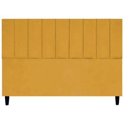 Cabeceira Para Cama King 195 Cm Elen Suede Mostarda Suede