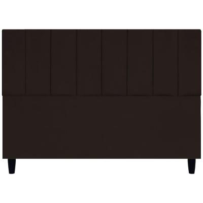 Cabeceira Para Cama Queen 160 Cm Elen Suede Marrom Suede
