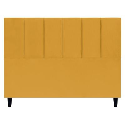 Cabeceira Estofada Para Cama Box Queen 160 Cm Classic Suede Mostarda Suede