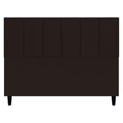 Cabeceira Estofada Para Cama Box Queen 160 Cm Classic Suede Marrom Suede