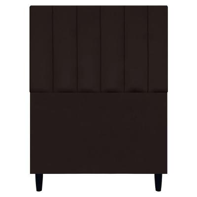 Cabeceira Para Cama De Solteiro 90 Cm Suede Marrom Suede