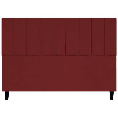 Cabeceira Para Cama King 195 Cm Elen Suede Vermelho Suede