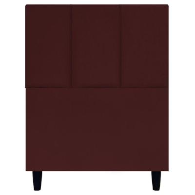 Cabeceira Estofada Para Cama Box Solteiro 90 Cm Classic Suede Bordô Suede