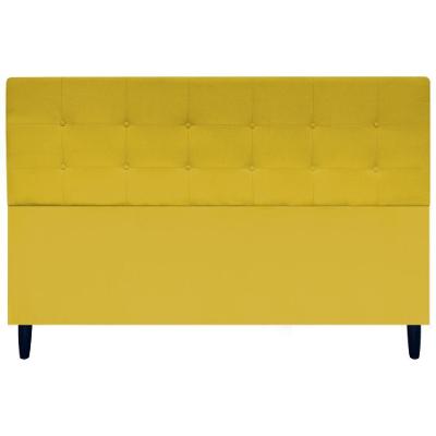 Cabeceira Para Cama King 195 Cm Ivy Suede Amarelo Suede