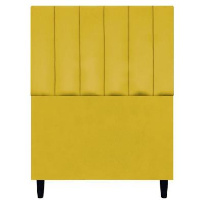 Cabeceira Para Cama De Solteiro 90 Cm Suede Amarelo Suede