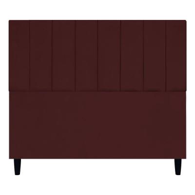 Cabeceira Para Cama De Casal 140 Cm Elen Suede Bordô Suede