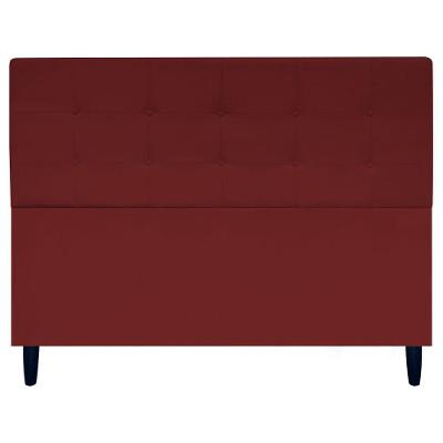 Cabeceira Para Cama Queen 160 Cm Ivy Suede Vermelho Suede