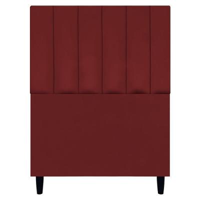 Cabeceira Para Cama De Solteiro 90 Cm Suede Vermelho Suede