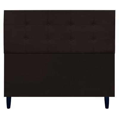 Cabeceira Para Cama De Casal 140 Cm Ivy Suede Marrom Suede