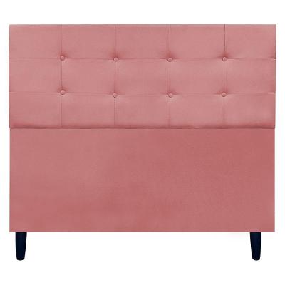 Cabeceira Para Cama De Casal 140 Cm Ivy Suede Rosê Suede