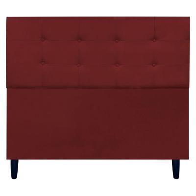 Cabeceira Para Cama De Casal 140 Cm Ivy Suede Vermelho Suede