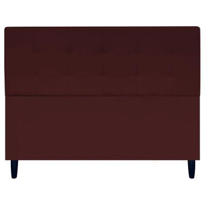 Cabeceira Para Cama Queen 160 Cm Ivy Suede Bordô Suede