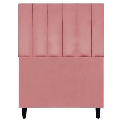 Cabeceira Para Cama De Solteiro 90 Cm Suede Rosê Suede