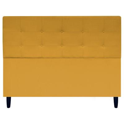 Cabeceira Para Cama Queen 160 Cm Ivy Suede Mostarda Suede