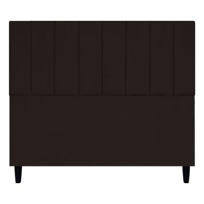 Cabeceira Para Cama De Casal 140 Cm Elen Suede Marrom Suede