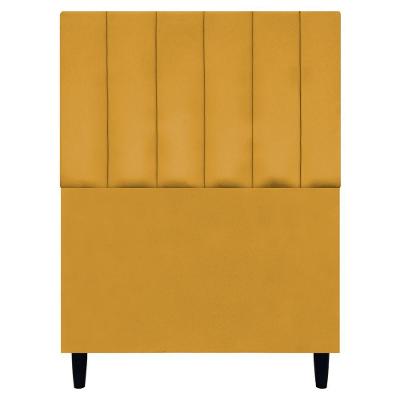Cabeceira Para Cama De Solteiro 90 Cm Suede Mostarda Suede