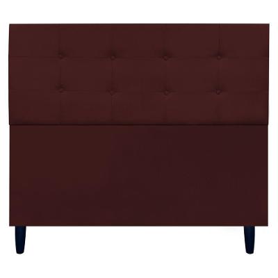 Cabeceira Para Cama De Casal 140 Cm Ivy Suede Bordô Suede