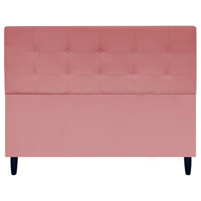 Cabeceira Para Cama Queen 160 Cm Ivy Suede Rosê Suede