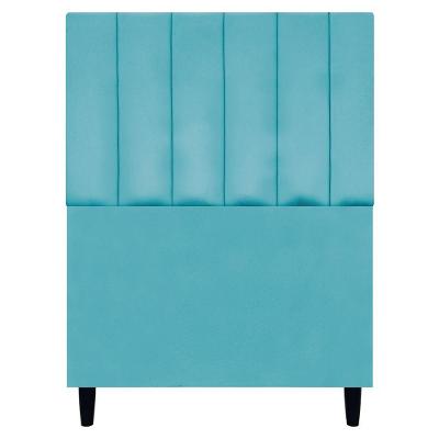 Cabeceira Para Cama De Solteiro 90 Cm Suede Azul-turquesa Suede