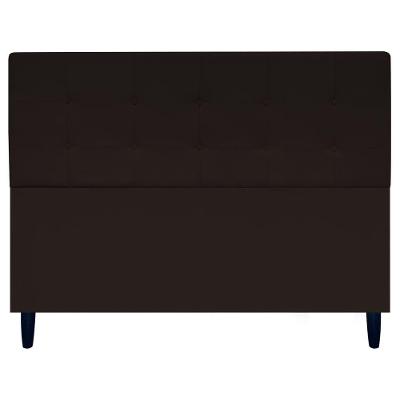 Cabeceira Para Cama Queen 160 Cm Ivy Suede Marrom Suede