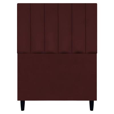 Cabeceira Para Cama De Solteiro 90 Cm Suede Bordô Suede