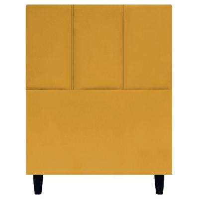 Cabeceira Estofada Para Cama Box Solteiro 90 Cm Classic Suede Mostarda Suede