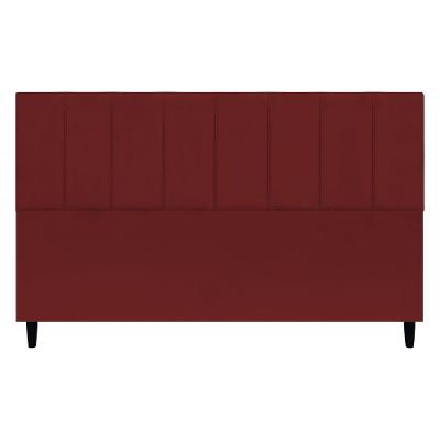 Cabeceira Para Cama Box King Size 195 Cm Classic Suede Vermelho Suede