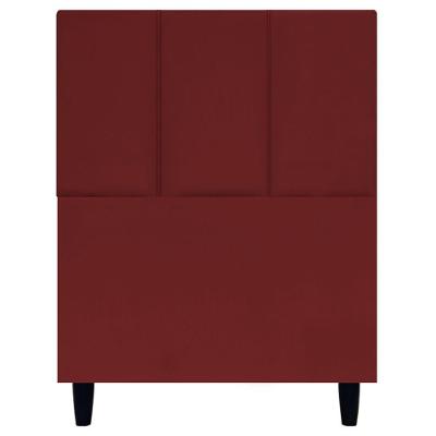 Cabeceira Estofada Para Cama Box Solteiro 90 Cm Classic Suede Vermelho Suede