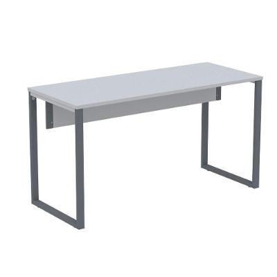 Mesa Escritório P25 Tub Pandin 150 Cm (larg) X 70 Cm (prof) Tampo Mdp Cinza Pé Aço Tubular Grafito