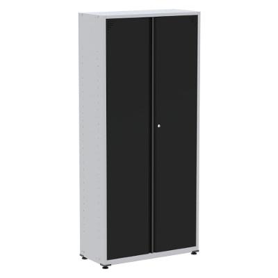 Armário Alto 2 Portas Pandin 80 Cm (largura) Inmetro Estrutura Aço Cinza E Portas Pretas C- Chave