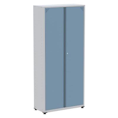 Armário Alto 2 Portas Pandin 90 Cm (largura) Inmetro Estrutura Aço Cinza E Portas Azul Dali C- Chave