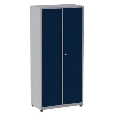 Armário Alto 2 Portas Pandin 90 Cm (largura) Inmetro Estrutura Aço Cinza E Portas Azul C- Chave