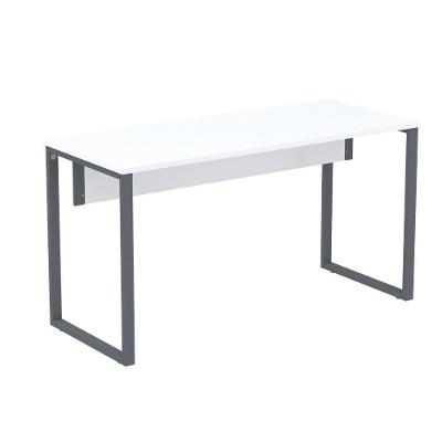 Mesa Escritório P25 Tub Pandin 150 Cm (larg) X 70 Cm (prof) Tampo Mdp Branco Pé Aço Tubular Grafito