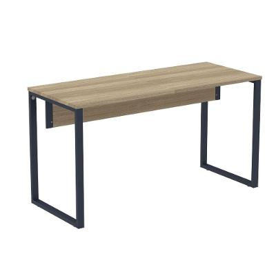 Mesa Escritório P25 Tub Pandin 120 Cm (larg) Tampo Mdp Noce Naturalle Pé Aço Tubular Azul Del Rey