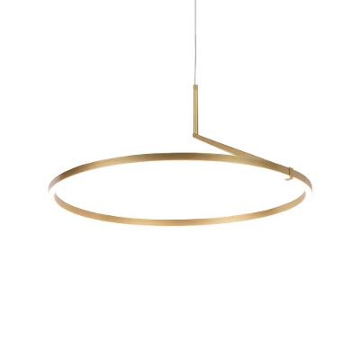 Lustre Pendente Nordecor Zier 2867 Dourado Fosco Led Bivolt
